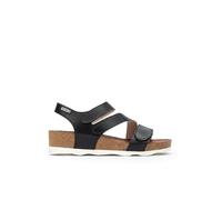 Pikolinos Sandalias cuña en Cuero Mahon para Señora Color Black