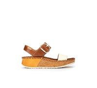 Pikolinos Sandalias cuña en Cuero Marina para Señora Color Nata
