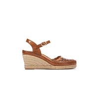 Pikolinos Sandalias cuña en Cuero Vila para Mujer en Color Marrón