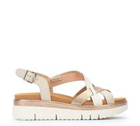 Pikolinos Sandalias cuña en Cuero Palma para Señora Color Marfil