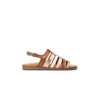 Pikolinos Sandalias Planas en Cuero Formentera para Señora Color Brandy