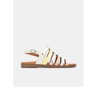 Pikolinos Sandalias planas Formentera de mujer en piel cierre hebilla. Blanco 37