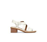 Pikolinos Sandalias tacón en Cuero BLANES para Señora Color Nata