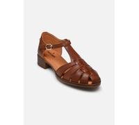 PIKOLINOS Sandalias planas salomé de piel Valencia. Color Piel