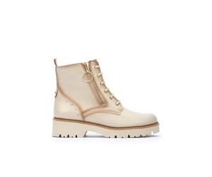 Pikolinos Vicar Botines Planos Mujer | en Cuero | Suela Extraligera | Talla EU 35-42 en Color Beige