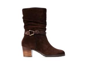 Pikolinos Zamora Botas Mujer | en Cuero | Cremallera | Marrón Oscuro