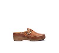 Pikolinos Zuecos en Cuero Granada para Mujer Color Brandy