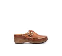 Pikolinos Zuecos en Cuero Granada para Mujer Color Brandy