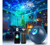 PIKOY Proyector de galaxia con caja de regalo, 15 colores para niños, proyector de estrellas, 15 ruidos blancos + proyector de techo Bluetooth, proyector remoto para bebés con luces sensoriales para