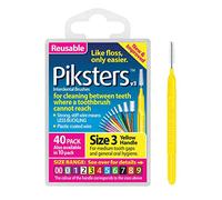 Piksters - Cepillo interdental de 0,60 mm, tamaño 3, color amarillo, paquete de 40
