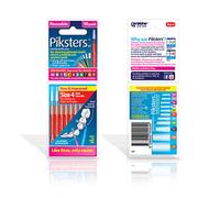 PIKSTERS Cepillos Interdentales Talla 4 Rojo Limpieza Dental 10 Pack