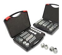 Pikwo 160 piezas JIC y ORFS Master Industrial Hydraulic Cap and Plug Hose Tube and Pipe Fitting Kit Kit Tapón y Tapón de Precisión Roscado en ORFS y 37° Dash Tamaños 4 6 8 10 12 16