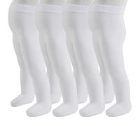 PIKY PACK 4 PARES Medias para niña 20 DEN, Medias Transparentes Niña, Pantimedias Niña, Made in Italy (FR/ES, Edad, 12 años, 14 años, Regular, Blanco)