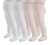 PIKY PACK 4 PARES Medias para niña 20 DEN, Medias Transparentes Niña, Pantimedias Niña, Made in Italy (FR/ES, Edad, 2 años, 4 años, Regular, Ros Blanco)