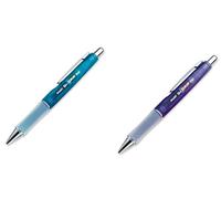 PIL (2) Bolígrafo de punta fina de punta fina, barril morado, tinta negra (36261) y barril azul, tinta negra, tinta negra (36260)