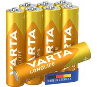 Pila AAA Alcalino Varta LR03 Longlife 1,5V 8 unidades