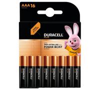 Pack de 16 Pilas AAA Duracell Plus Power Boost DPBLR3B16/ 1.5V/ Alcalinas