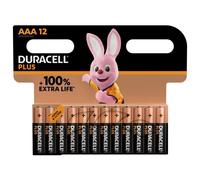 Pila alcalina Duracell PLUS AAA 1,5 V pack 12 unidades