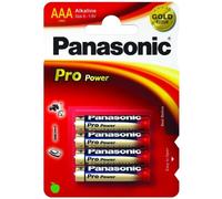 Pila alcalina Panasonic LR03PPG AAA 1,5 V pack 4 unidades colores azul oro rojo