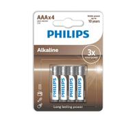 Pila alcalina Philips LR03A4B/10 AAA 1,5 V pack 4 unidades
