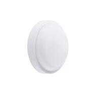 PILA Aplique de pared LED para interior y exterior, 22cm de diámetro y 8,8cm de altura, Luz Blanca Neutra (4000K), Blanco, 20W, No regulable, 1600 Lúmenes, CRI80, IP54, IK06, 35.000 h de Vida Útil