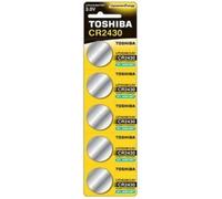 Pila botón Toshiba CR2430 Litio 3V Pack 5 unidades larga duración dispositivos compactos