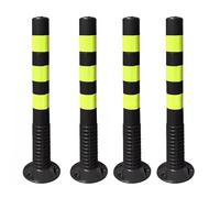Pila de aparcamiento Seguridad reflectante for obras de construcción, conos reflectantes de seguridad vial for entradas de vehículos(4 pack)