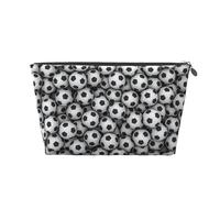 Pila de balones de fútbol de impresión, Bolsa de artículos de tocador Bolsa de Maquillaje Bolsa de cosméticos Bolsa de artículos de tocador de Viaje portátil