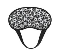 Pila de balones de fútbol impresos, Cubiertas oculares completas, antifaces para dormir que bloquean la luz, orejeras opacas para dormir
