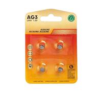 Pila de botón AG3 LR41 de 1.5 V, en Paquete de 4 Unidades, Ideal para Dispositivos pequeños como Relojes y Juguetes, Garantiza un Rendimiento confiable y Duradero