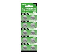 Pila de botón LR1130 de 1,5 V - Durable y antidescarga | Lote de 10 pilas de reloj portátiles, suministros para dispositivos electrónicos pequeños, calculadoras y relojes