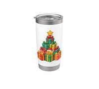 Pila de cajas con estrella Vaso térmico de acero inoxidable de doble pared