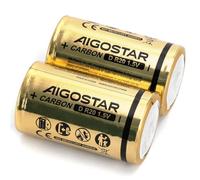 Pila de Carbono-Zinc R20 D 1.5V 2 Unidades, Ideal para Dispositivos electrónicos y Juguetes.