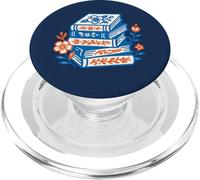 Pila de Libros Vintage con Estampado Floral, Estilo Lector otoñal, Retro y Acogedor PopSockets PopGrip para MagSafe