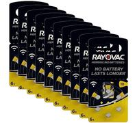 Pila del audífono RAYOVAC modelo 10. PR70. paquete de 60 pilas - 10 x blister de 6 undidades