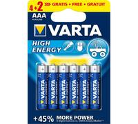 Pila doméstica Varta 4903121436 AAA alcalina 1,5 V pack 6 unidades