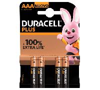 pila duracell alcalina plus aaa blister con 4 unidades