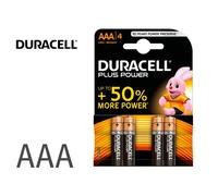Pila duracell alcalina plus aaa blister con 4 unidades