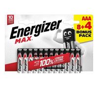 Pila Energizer Max AAA LR03 alcalina, paquete de 12 unidades