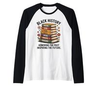 Pila Floral para Maestros del Mes de la Historia Afroamericana, Amante de los Libros Camiseta Manga Raglan