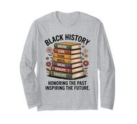 Pila Floral para Maestros del Mes de la Historia Afroamericana, Amante de los Libros Manga Larga