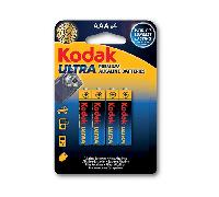 PILA KODAK ULTRA PREMIUM ALCALINA LR3 AAA BLISTER 4 UNIDADES 1200 mAh 1.5V (ecotasas incluidas)