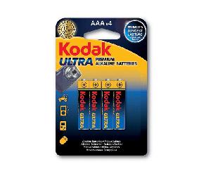 PILA KODAK ULTRA PREMIUM ALCALINA LR3 AAA BLISTER 4 UNIDADES 1200 mAh 1.5V (ecotasas incluidas)
