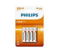 Pila Philips Longlife AAA R03 Zinc-Carbono 1,5 V Pack 4 Unidades