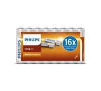 Pila Philips LongLife R03 AAA Cloruro de Zinc 1,5 V 16 piezas