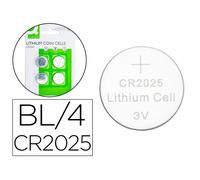 Pila Q-Connect Tipo Boton Litio Cr2025 3V Blister De 4 Unidades
