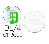 Pila Q-Connect Tipo Boton Litio Cr2032 3V Blister De 4 Unidades