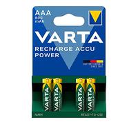 Pila Recargable AAA 800mA, Dimensiones Ø10,5x44,5mm, Ideal para Dispositivos electrónicos y Juguetes. Blister de 4 Unidades.