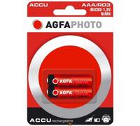 Pila recargable AgfaPhoto NiMh Micro 1000 mAh AAA 1,2 V 2 piezas