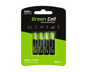 Pila recargable Green Cell GR04 AAA NiMH 1,2 V 800 mAh pack 4 unidades